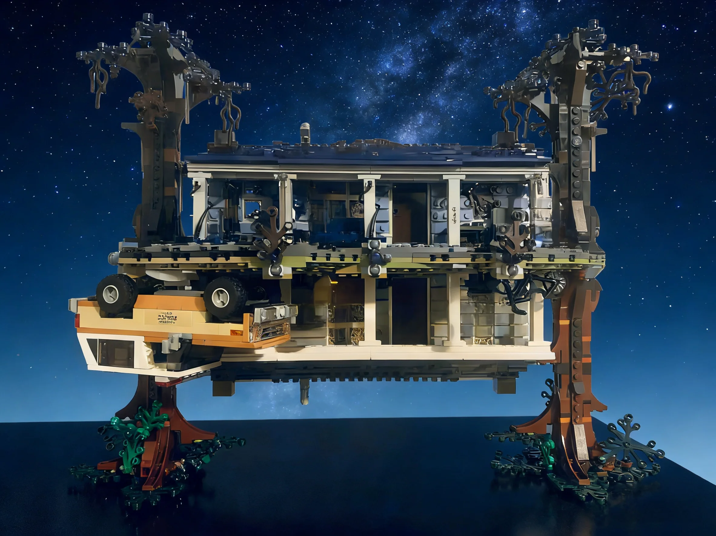 

2025 New MOC Strange Upside-Down Treehouse Building Blocks 75810 Educational Assembly Model for Children Birthday Gift