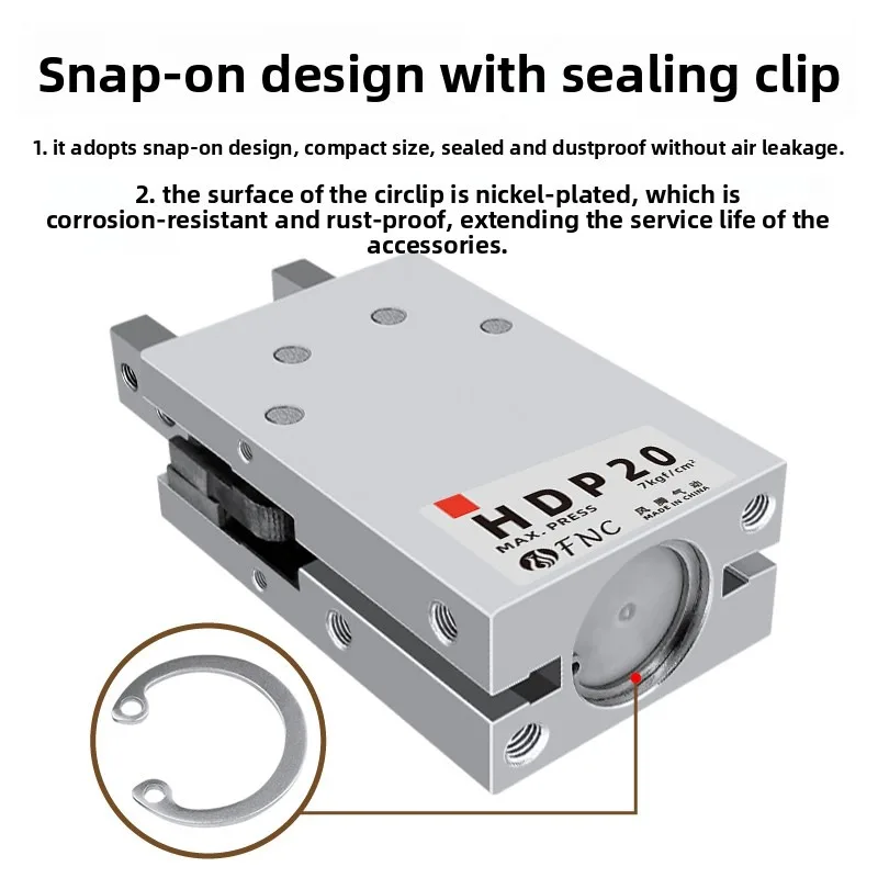 Pneumatic finger cylinder parallel mechanical clamping magnetic reactive air claw clamp