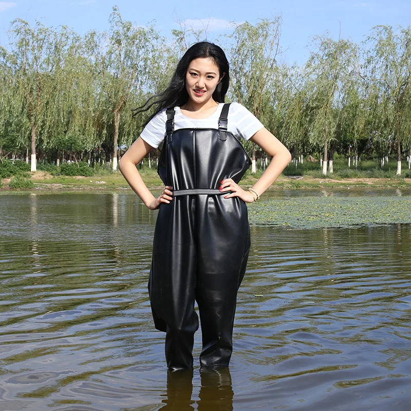 Fishing Waders Pants Adult Set Waterproof PVC Trousers Overalls With Boots Men Women Chest Wader Fishery Apparel Gear Suit Kits