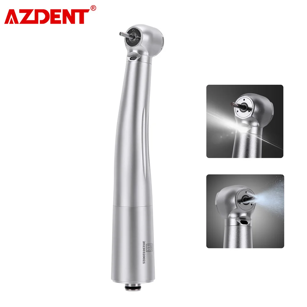 

AZDENT Dental LED Fiber Optic High Speed Handpiece Triple Water Spray Standard Head Ceramic Bearing Dentistry Tool