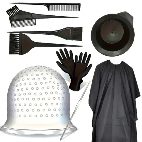 2025 New Hair Coloring Highlighting Cap, Highlight Cap Hair WithHook Professional Reusable Dyeing Toolsfor All Hair Types Person