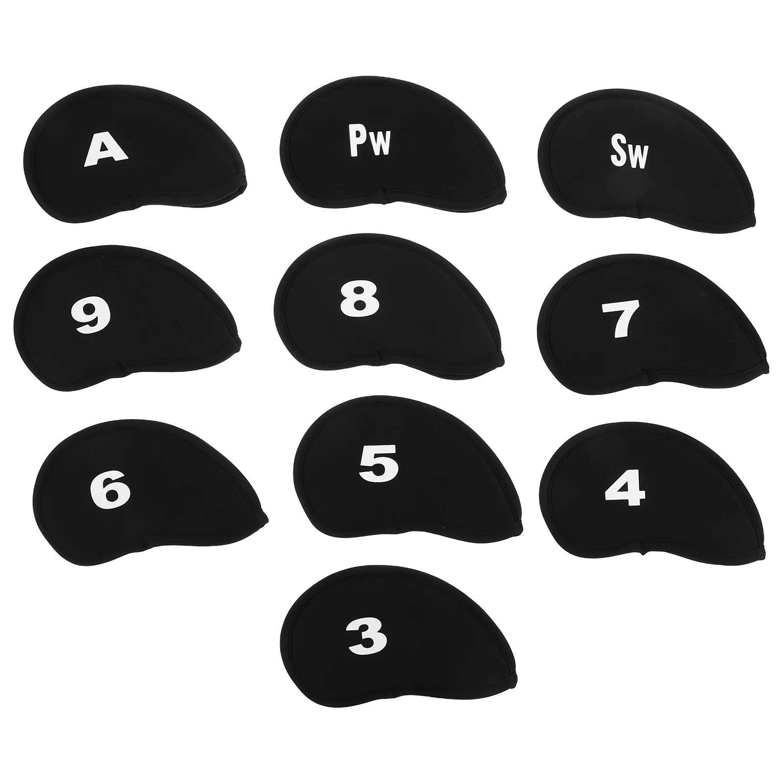 

10pcs Golf Club Head Covers Thickened Iron Protection Sports Golf Accessories Durable Fabric Replacement Headcover Cloth