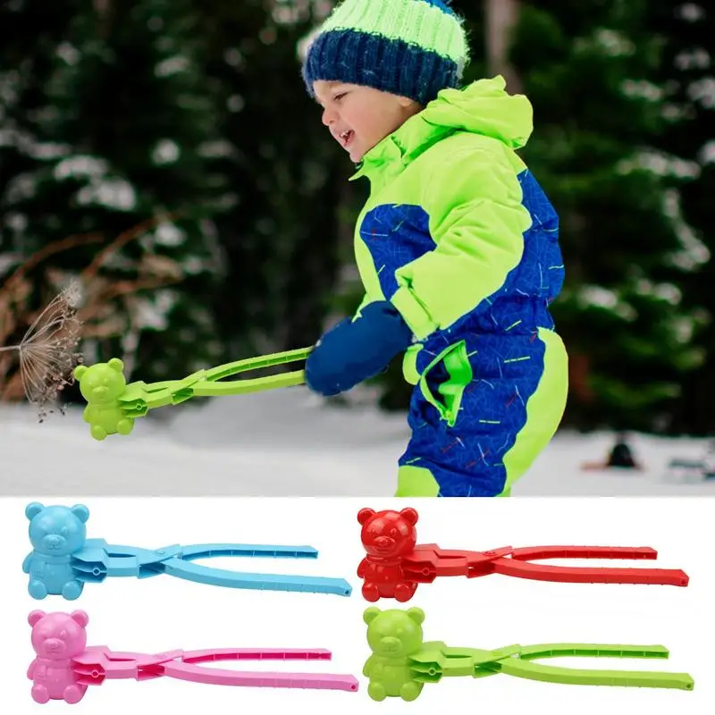 Snow Molds For Kids Outdoor Bear Shaped Snow Toys For Kids Outdoor With Handle Snow Toys For Kids Outdoor Snow Ball Toys