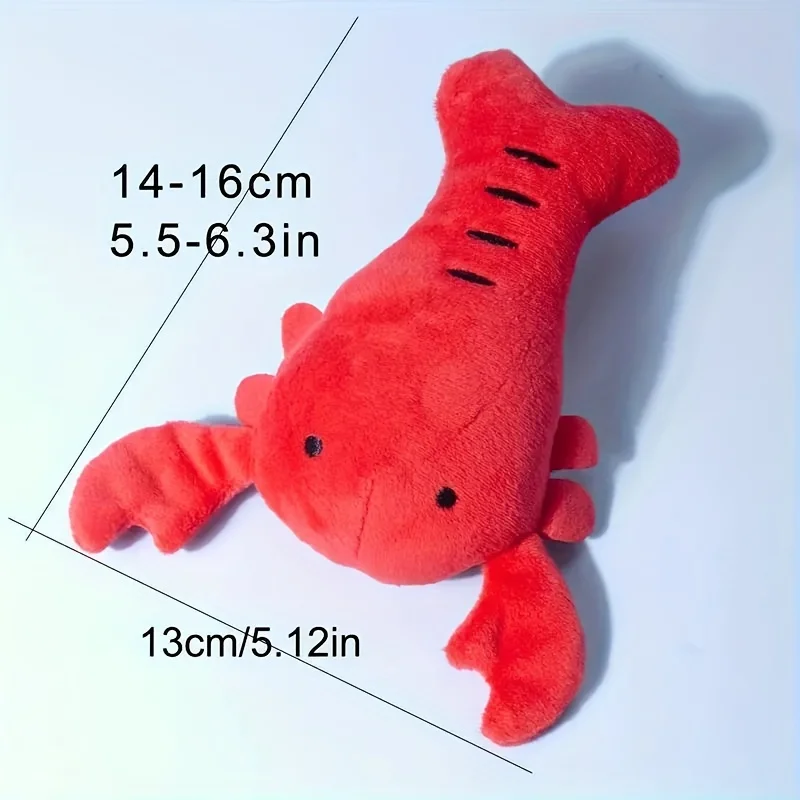 1PC Squeaky Lobster Plush Dog Toy - Bite Resistant Interactive Toy for Small Dog Breeds Dog Accessories