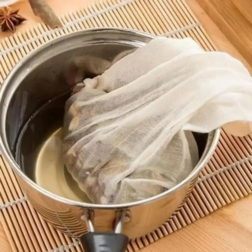 1 Pcs Cotton Cloth Bag Tea Bag Filter Bag Brine Soup Bag Traditional Chinese Medicine Decoction Bag Seasoning Separation Bag