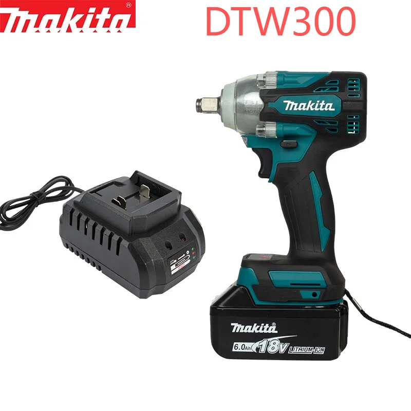 

Makita DTW300 18V Tool Set Brushless Power Large Cordless Wrench 330Nm Torque Wind Cannon Remove Tire Lithium Auto Repair