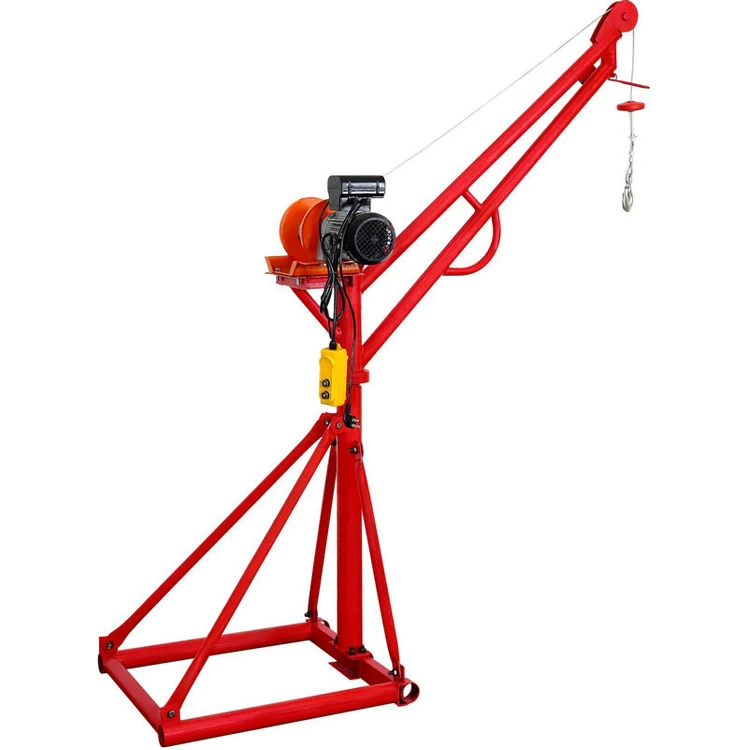 360 degree rotation  Small outdoor use Mini engine crane Monkey lift crane
