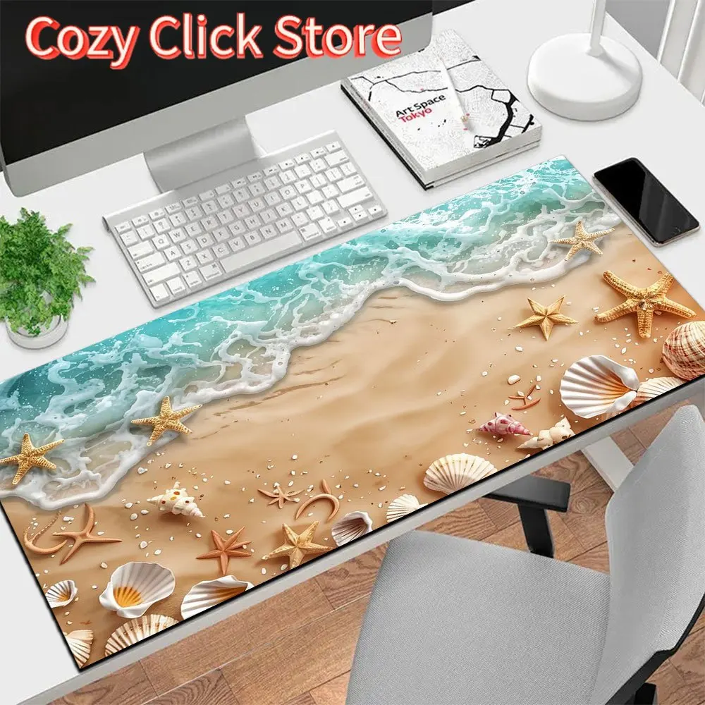 1 قطعة نمط الشاطئ كبير ماوس الوسادة الكمبيوتر حصيرة مكتب حصيرة لوحة المفاتيح حصيرة مكتب الألعاب الجدول حصيرة #5