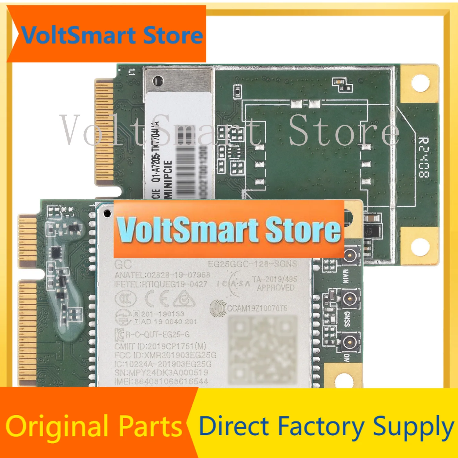 VoltSWaveshare Quectel EG25-G MPCIe Module, LTE Cat 4 Module With PCI Express Mini Card Form Factor, Supports Multiple Wireless