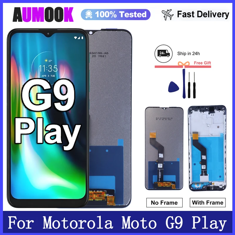 Nueva pantalla para Motorola Moto G9 Play, pantalla LCD, digitalizador de pantalla táctil para Moto G9 Play XT2083 XT2083-1, repuesto de pantalla