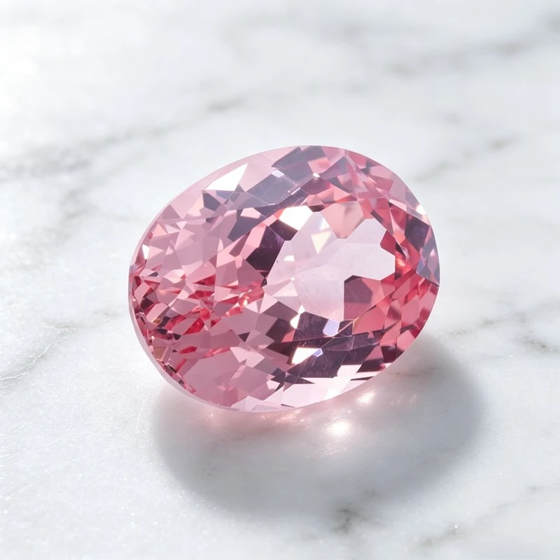 Hochwertige Laborgezüchtete Padparadscha-Edelsteine in Ovaler Form, Lotusrosa Charms für DIY-Ringe, Halsketten und Ohrringe, Wählbar mit Zertifikat – Detail 4