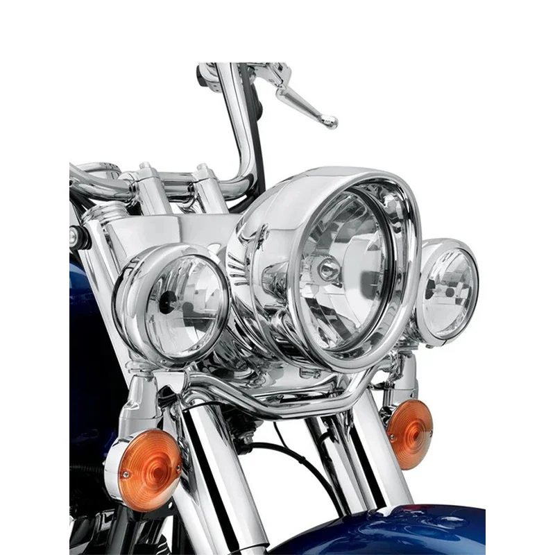 For Harley Davidson Touring Electra Glide 2014-UP,  Motorcycle Front Auxiliary Spotlight, Chrome Fog Passing Light Compatible