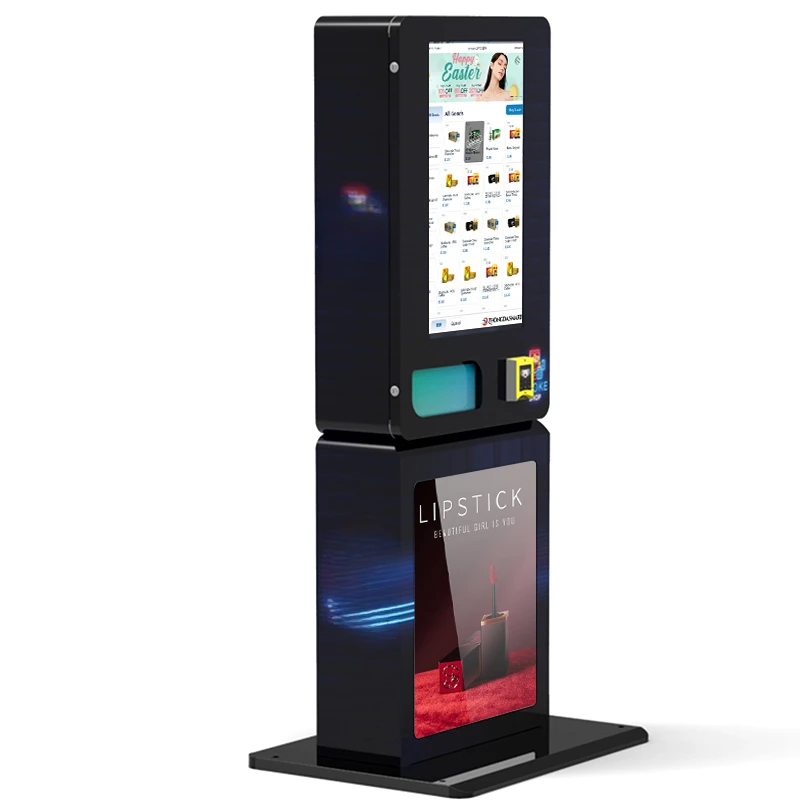 Age verification automatic with card reader touch screen vending machine