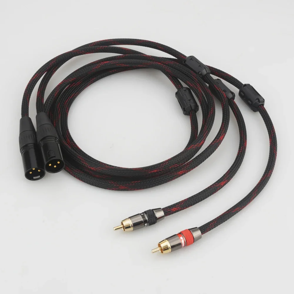 New 1Pair HIFI RCA to XLR Audio Cable Male To Female ( Male To Male) / 0.5m 1m 1.5m 2m 3m 5m