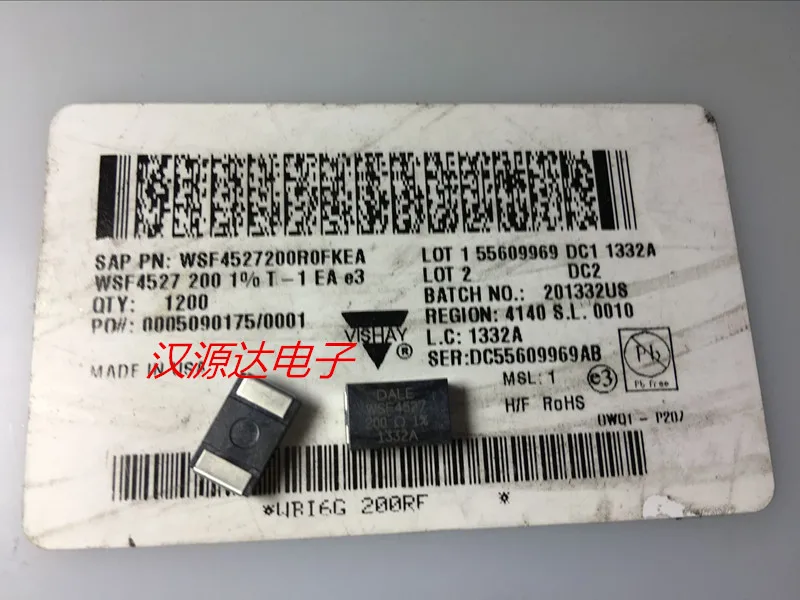 

20pcs/lot WSF4527200R0FKEA WSF4527 200R 1% 100PPM 2W chips Electronic new