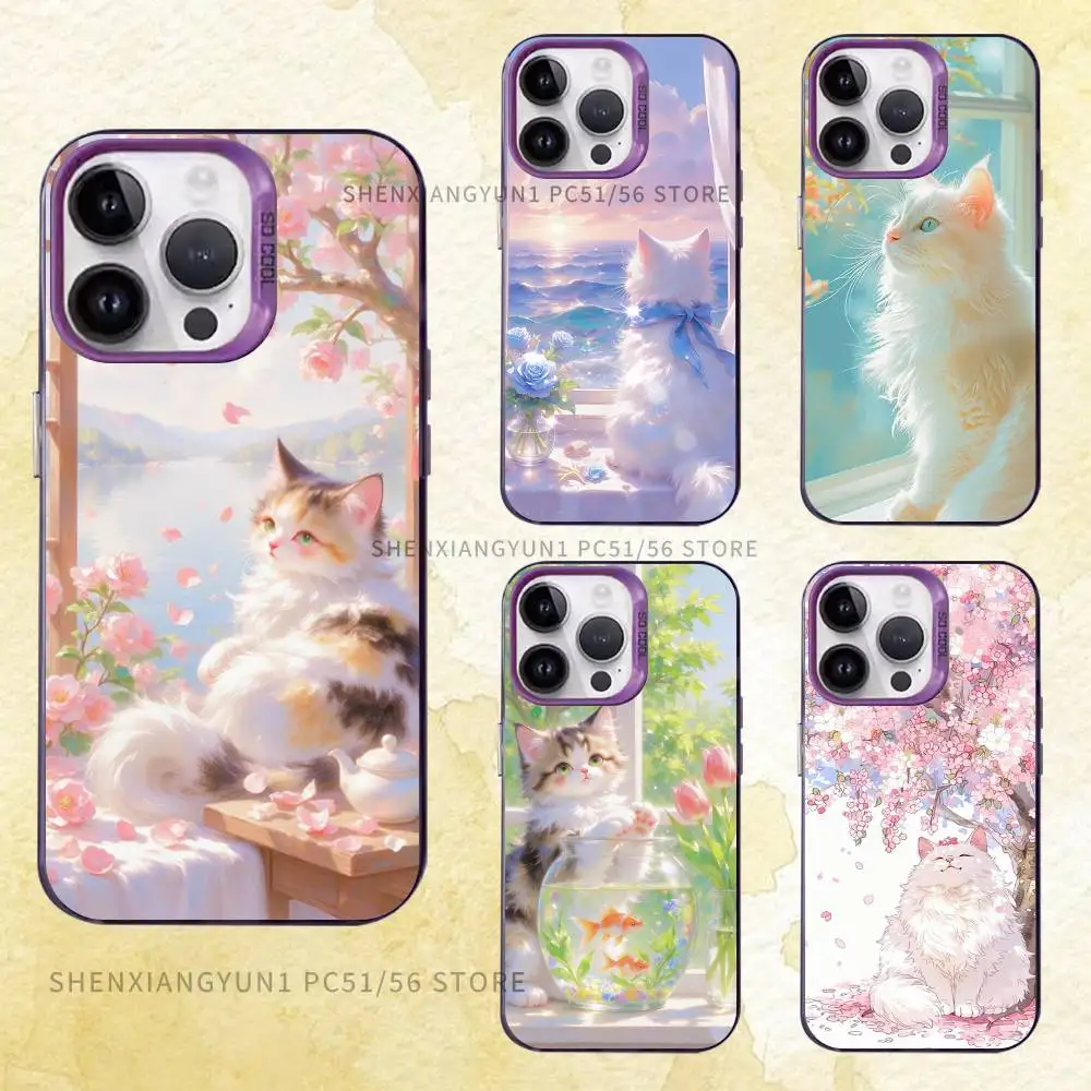 

Cut cat Phone Case For iPhone 17 16e 16 15 14 13 12 Pro Max X XR XS MAX Back Cover