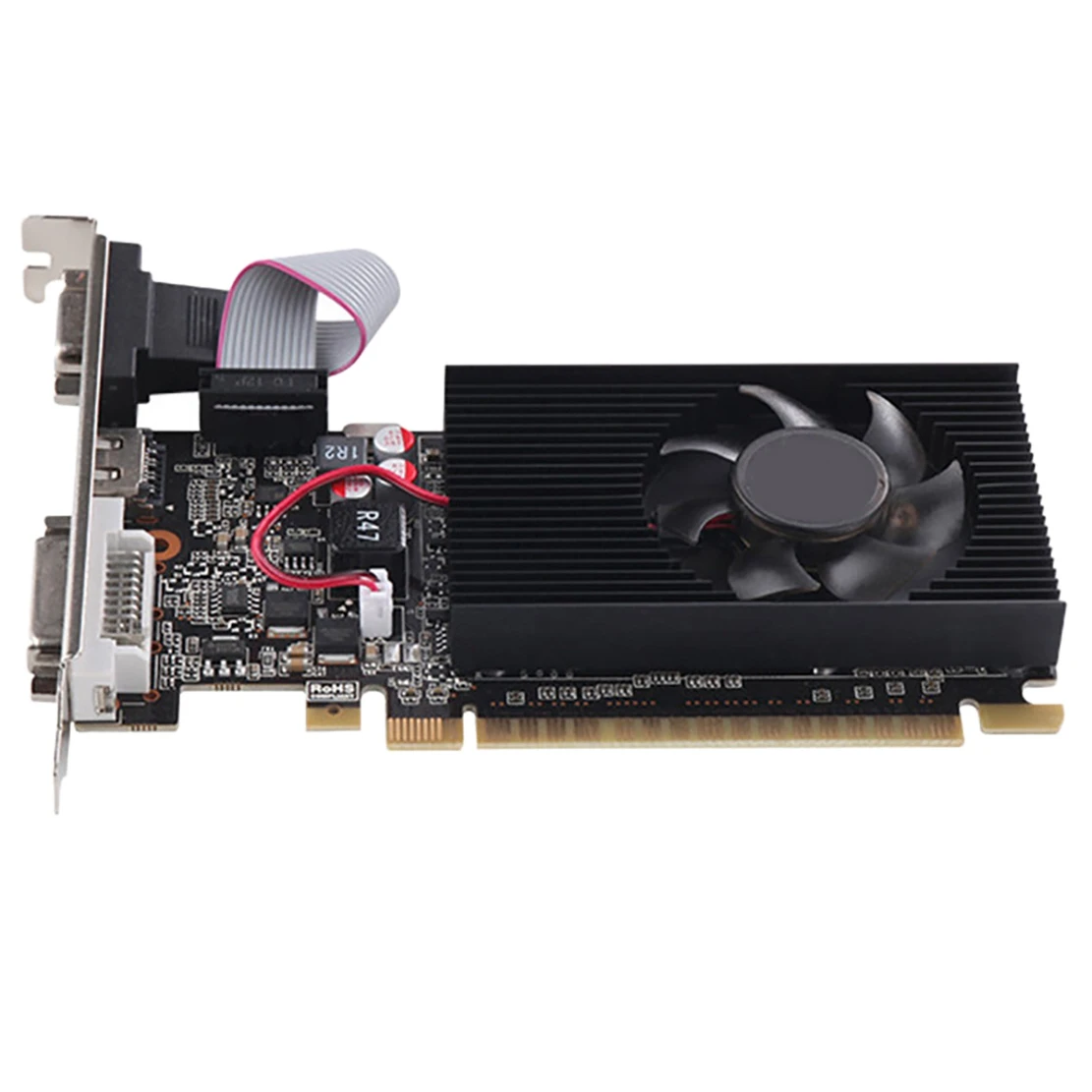 

GT 610 1G Ultra-Fast Graphics Card 1GB 64Bit DDR3 810/500MHz PCI-E 1.1 X16 Desktop Small Chassis PC Gaming Graphics Card