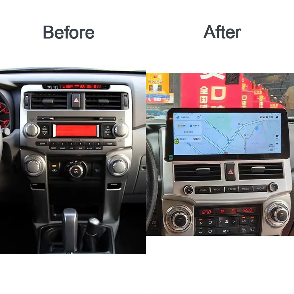 Carplay Auto Android 14 Car DVD Player GPS Navigation 12+256GB Stereo Wifi Bluetooth Car Radio For For Toyota 4runner 2009-2021