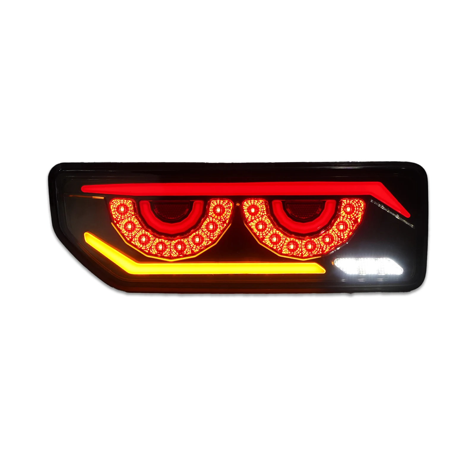 Smoked Black LED Tail Light Assembly For Suzuki Jimny (2018-2025 JB64/JB74) - Double Round Crystal Eye Rear Lamp