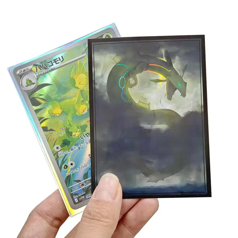 63-pcs-set-rayquaza-flash-card-sleeve-ptcg-anime-jogo-colecao-cartao-capa-protetora-brinquedo-de-presente-67-92mm