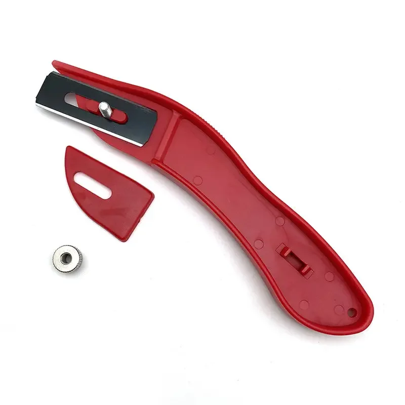 High Quality Safe Utility Knife for Paper Card Leather Carpet Cutting Fixed Blade Cutter with Plastic Handle Blades Storage Box