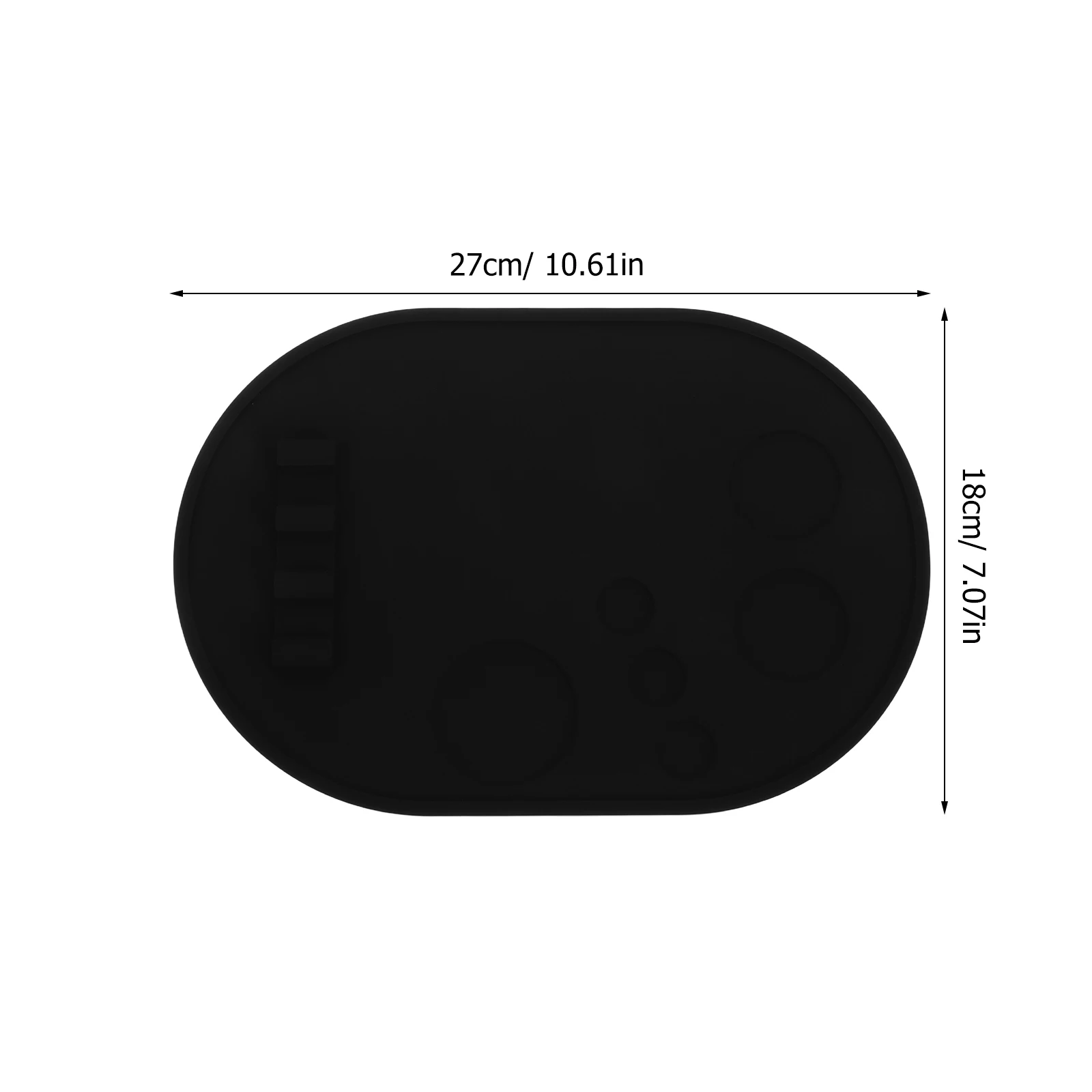 Tavolozza per miscelazione colori in silicone Fondotinta in polvere Smalto per unghie Porta pennelli da viaggio Tappetino multifunzionale antiscivolo impermeabile