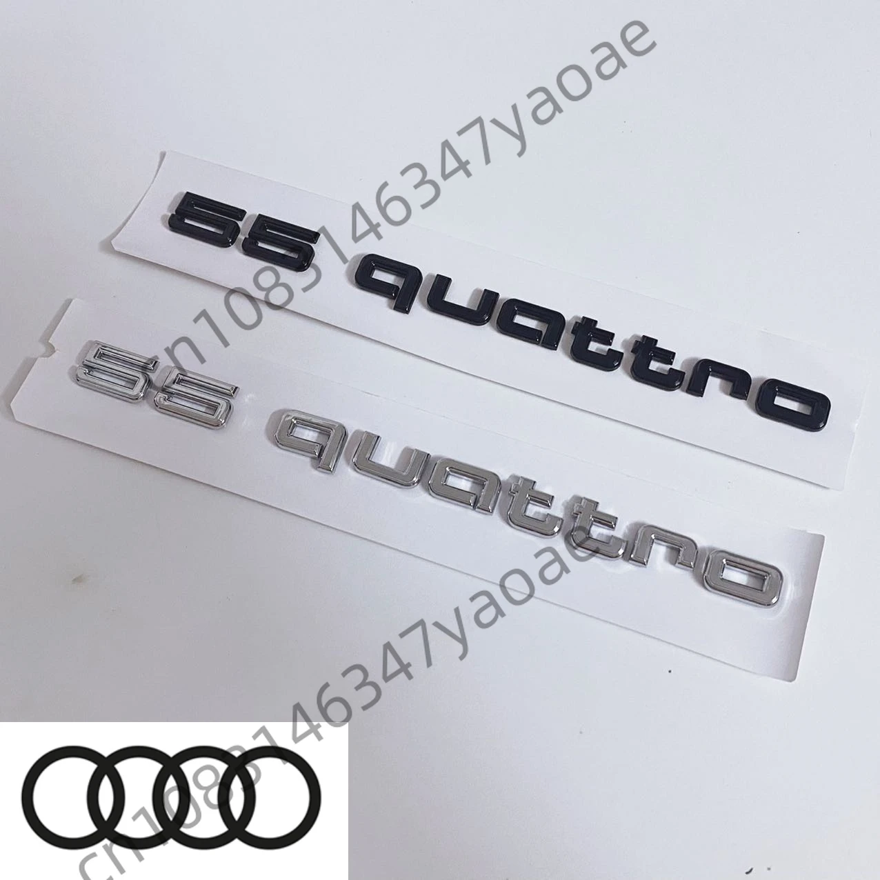 For Audi A5 A6 A7 A8 Q5 SQ5 Q7 Q8 RS Sportback 55 Quattro ABS Car Rear Trunk Sticker Emblem Badge Decals Styling Accessories