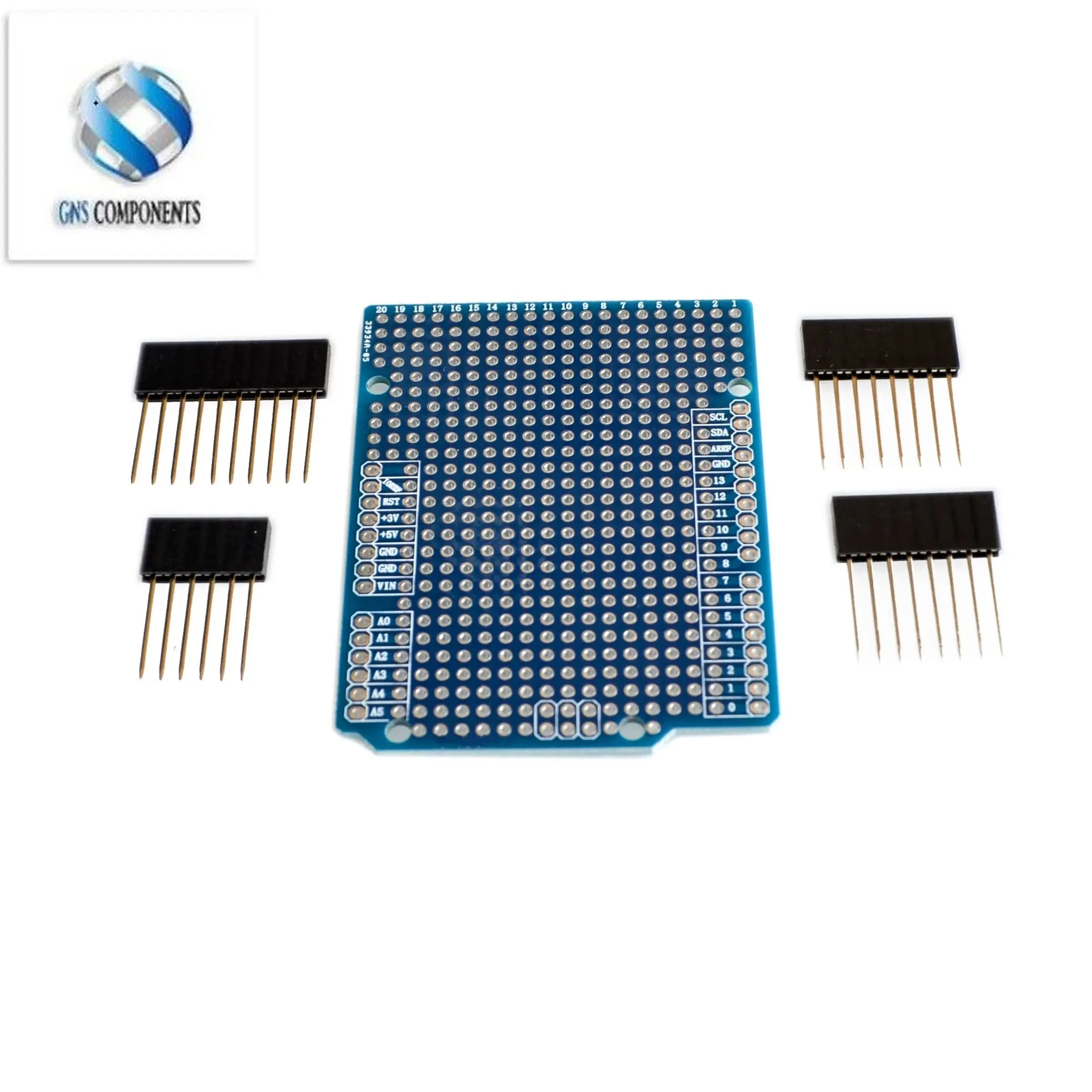 

Prototype PCB Expansion Board For ATMEGA328P UNO R3 Shield FR-4 Fiber PCB Breadboard 2mm 2.54mm Pitch With Pins DIY One
