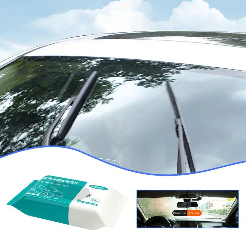 

Car Glass Oil Film Removal Wipes Front Windshield Cleaning Prep Interior Renovation Wipes Non-woven Car Oil Stain Cleaner Wipes