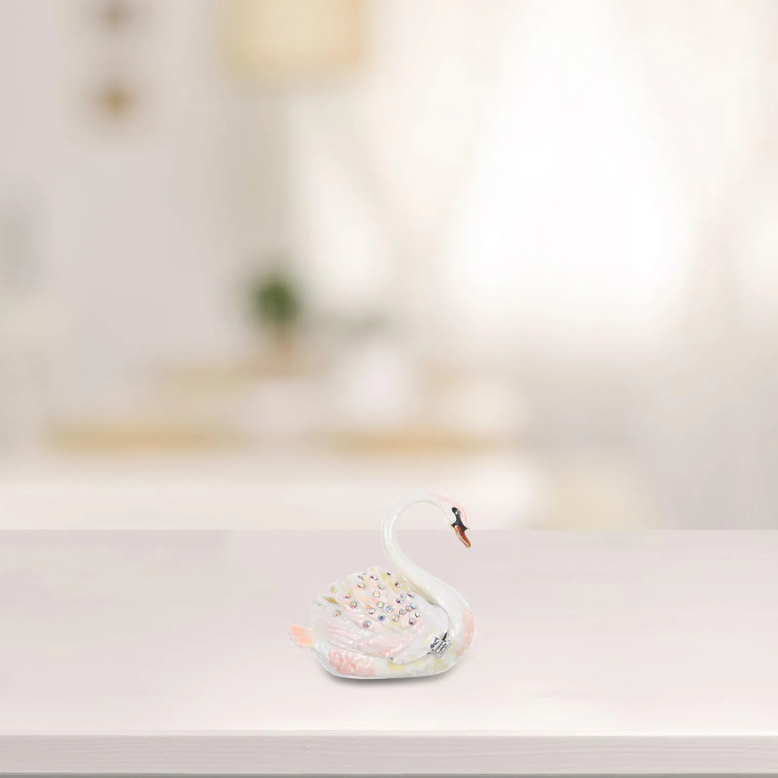 

Винтажная шкатулка для украшений в форме лебедя, овальная, для хранения колец, органайзер для свадебных и помолвочных украшений, настольный декор, шкатулка для драгоценностей