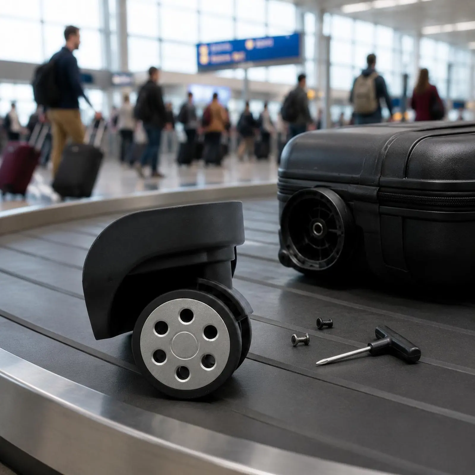 

Rotating Wheel Stable Fit Rotating Suitcase Wheel Luggage Caster Easy Installation Travel Gear Wear Resistant