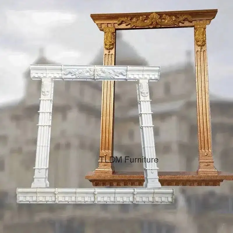 Roman Column Window Model House Wall Decoration Window Cover Mold Cement Exterior Wall Edging American Villa Square Frame Line k