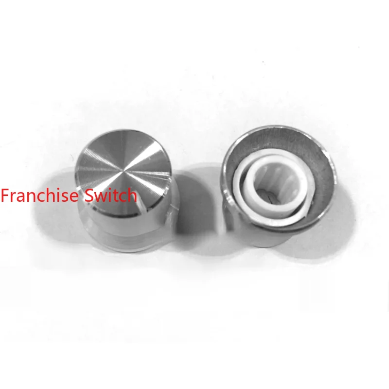 

10PCS Fine Workmanship Potentiometer Encoder Cap 15-12 * 13MM Silver Spline Hole Aluminum Alloy Knob