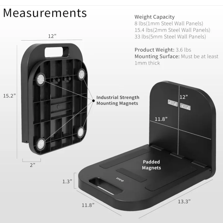 Compact Magnetic Tablet Stand Portable Multi Function Desktop Support Shelf Work Platform for Home Office
