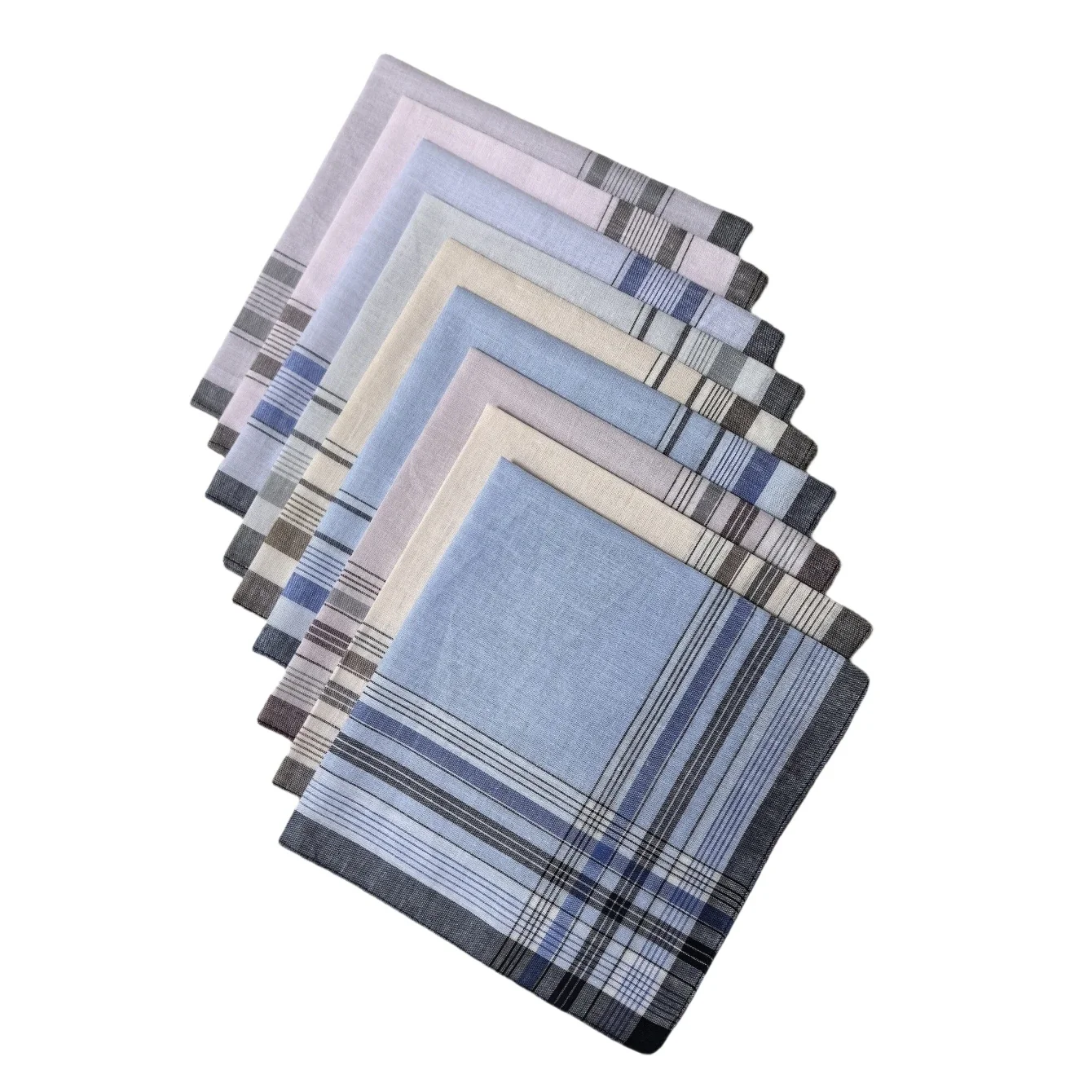 3-18PCS Vintage Satin Cotton Handkerchiefs 38cm Classic Soft Sweat Wicking Thin Version for Home Decor And Elderly Gift