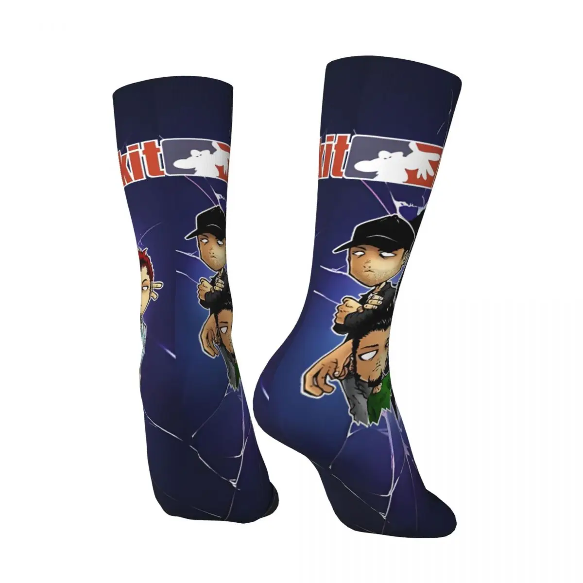 Crazy compression Cute Sock for Men Vintage Limp Bizkit Quality Pattern Crew Sock Casual