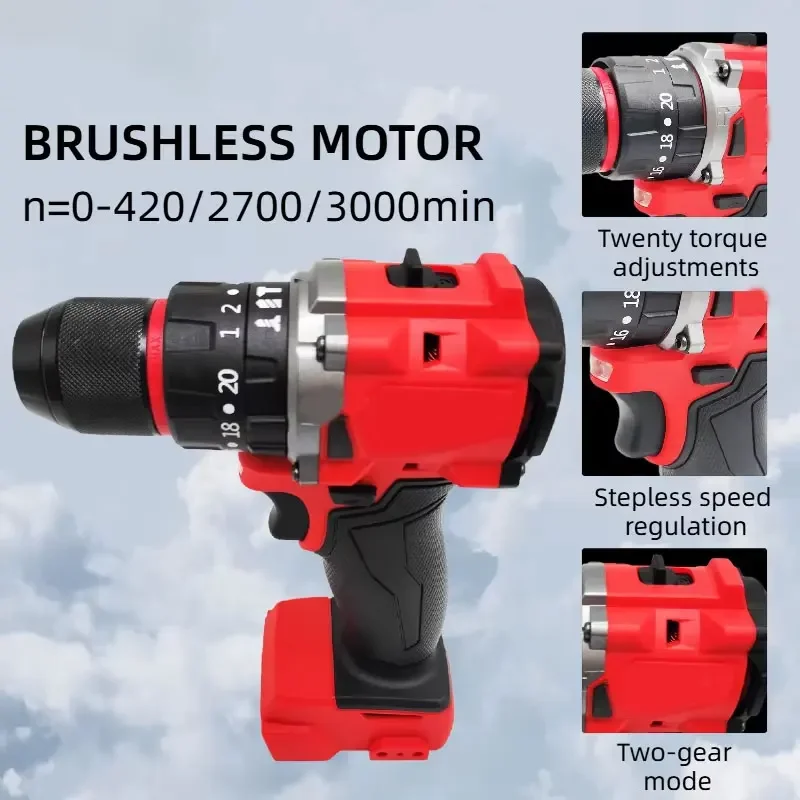 Kleiner elektrischer bürstenloser Schlagbohrschrauber, 150 Nm, kabelloses Elektrowerkzeug für die Heimrenovierung, kompatibel mit 18 V-Makita-Akkus