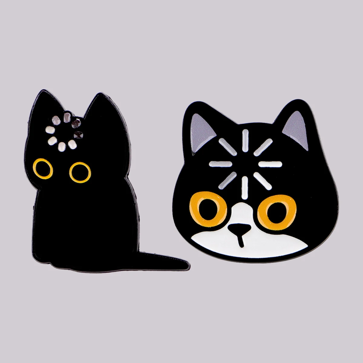 ''Loading'' Black Cat Enamel Pin Cute Brooch Pines Lapel Pins Badge on Backpack Clothing Accessories Animal Jewelry Friends Gifts