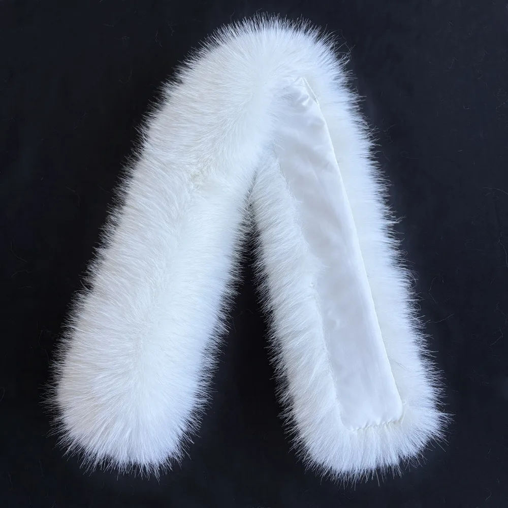 

Lengthened Scarf Faux Fur Collar Windproof Design Thickened Fur Fur Collar Cape Mink-Style Fur Handmade Trim