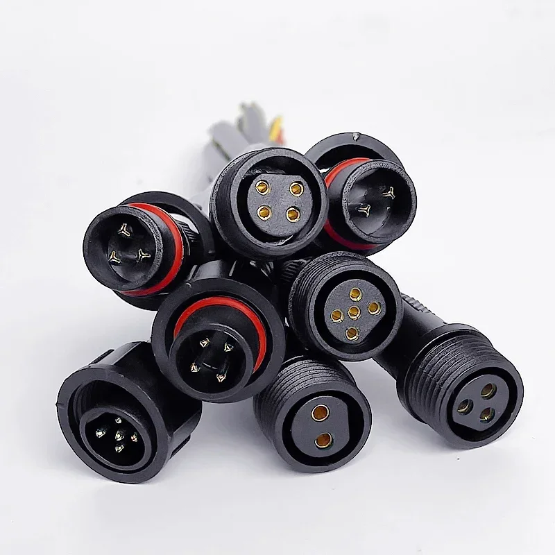 5/10Pcs M16 Waterproof 2 3 4 5 Pin IP65 Cable Wire Plug for LED Strips Male and Female Jack 22mm nut Connector 20CM OD 6mm