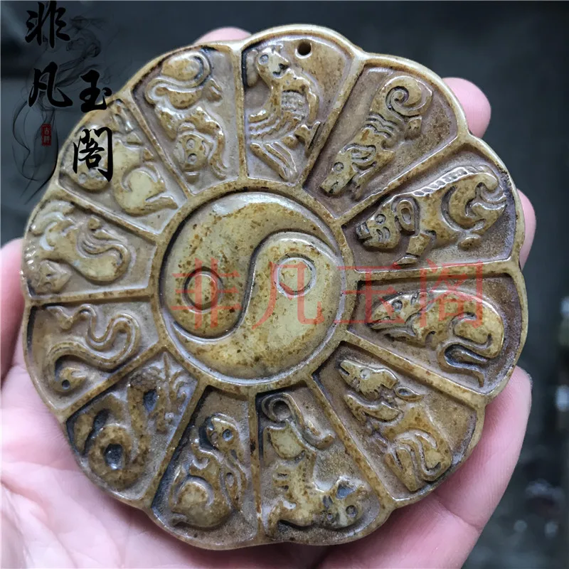 

Pulp-wrapped antique Han Dynasty antique old Xiu zodiac gossip pendant cultural and play collection