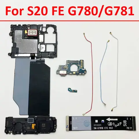 For Samsung Galaxy S20 FE G780F G781B G781 G780G Motherboard Cover USB Charger Dock Port Connector Mircophone 5G Signal Antenna