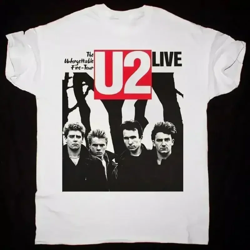U2 BAND The Unforgettable Fire Tour T Shirt Full Size S 5XL