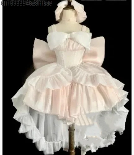 

White Angel Princess Fairy Dress 2025 New Sweet Bow Off Shoulder Slim Strapless Trailing Dress Party Evening Dresses