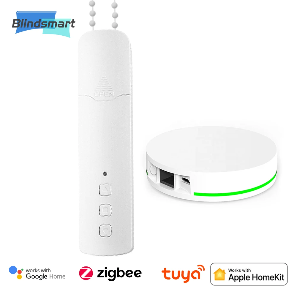 

Blindsmart Tuya Zigbee Smart Roller Shade Motor work with Homekit，ZMHK-01 Hub Required，Built in Battery Blind Siri Voice Control