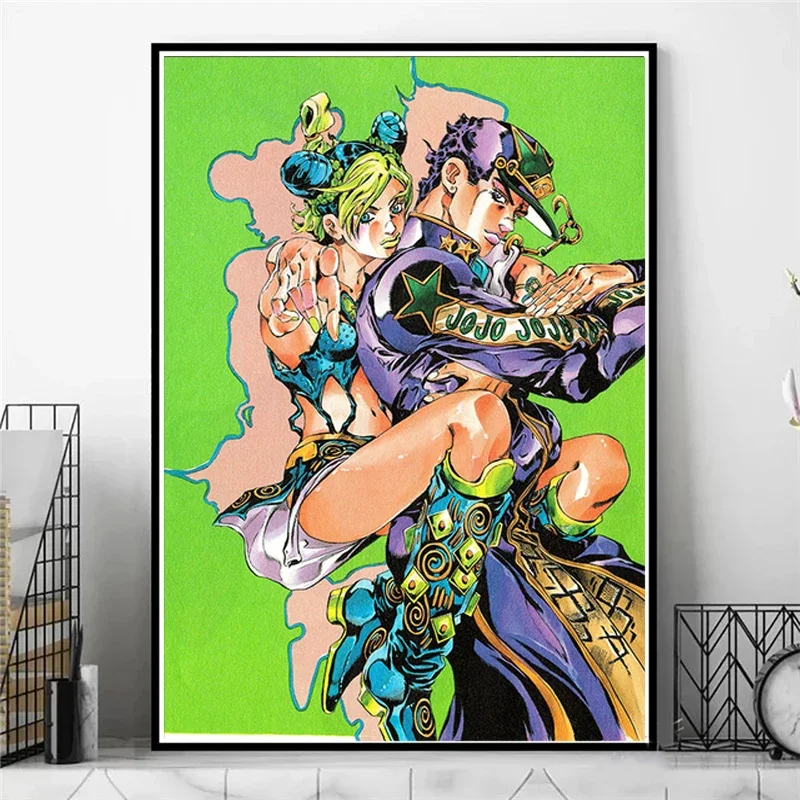 Japanese Anime JoJo S Bizarre Adventure Poster Cartoon Role Canvas Painting Gift Manga Illustration Bedroom Home Decor Picture