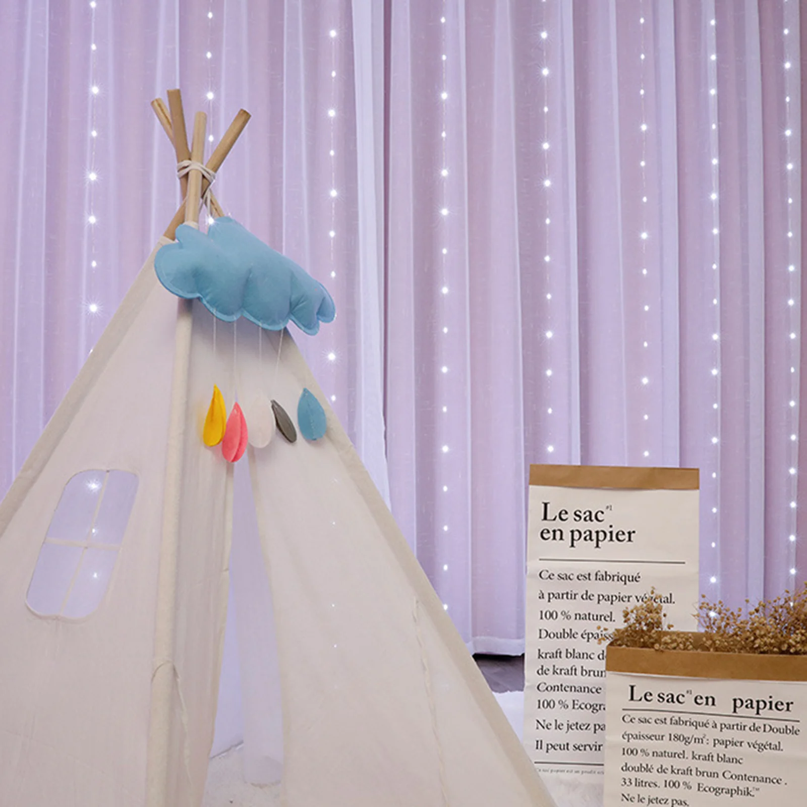 

Led Curtain Light Fairy Lights For Bedroom Window Indoor Outdoor String Lights Operated Party Wedding Festival