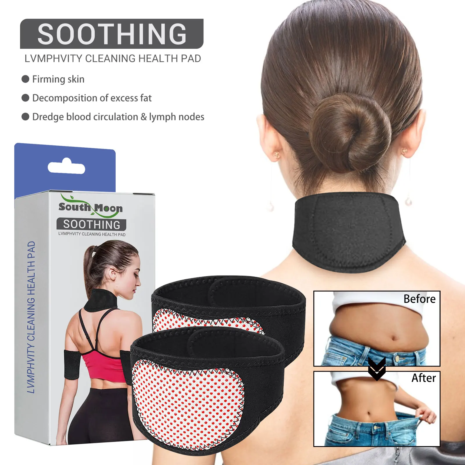 مهدب منصات الجسم تشكيل اللمفاوي السموم الإغاثة التعب تحسين النوم الاسترخاء تعزيز الدورة الدموية الرعاية الصحية الرقبة حزام