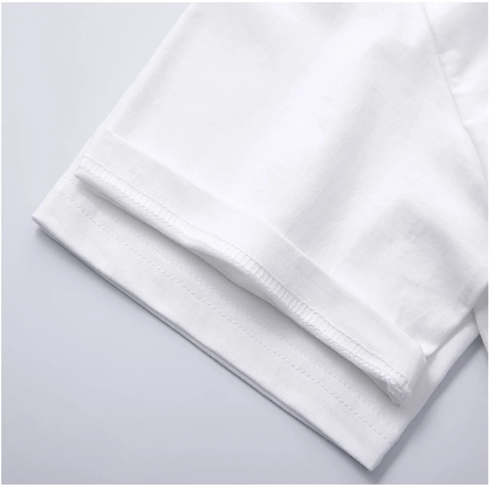 الصيف قصيرة الأكمام جولة الرقبة تي شيرت رجالي عارضة قصيرة الأكمام متعة البطاطس المقلية صورة مطبوعة المألوف تي شيرت #5