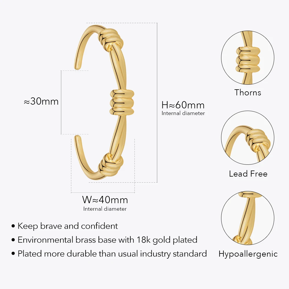 ENFASHION Open Thorns Bracelet For Women Pulseras Mujer Gold Color Bracelets Fashion Jewelry 2022 Dropshipping Gifts B222315